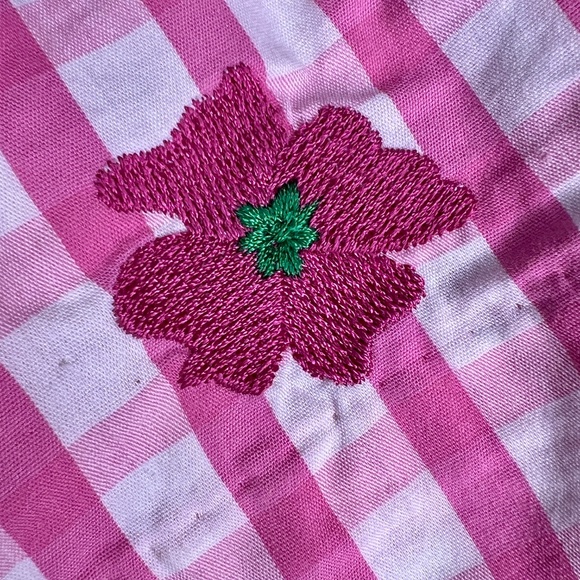 NEW Lilly Pulitzer Strapless Gingham Shift Dress with Flip-Flops Size 8 - Picture 4 of 5